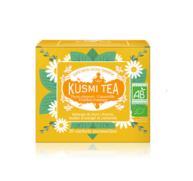 Kusmi Tea Organic Lemon Tea Thyme Citronne herbata ziołowa z nutami cytrusów (20 saszetek)