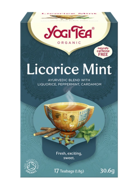 Yogi Tea Licorice Mint herbata mięta z lukrecją BIO 30,6 g (17 saszetek)