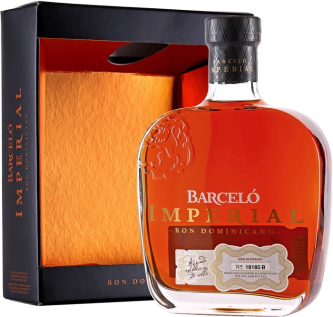 Barceló Imperial Aged Ron Dominicano 38% bursztynowy rum z Dominikany 0,7l + gift box