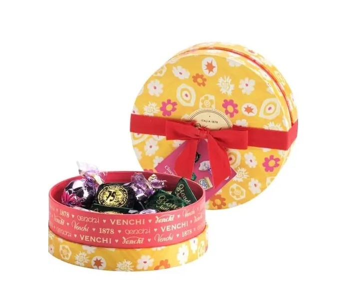 Venchi Murrine Spring Collection Small Hamper czekoladki w pudełku wiosennym 200 g (14 sztuk)