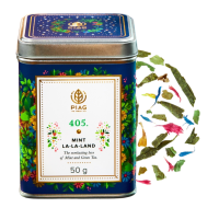 Piag Tea Mint La La Land N°405 zielona herbata z miętą i płatkami chabra 50 g + puszka