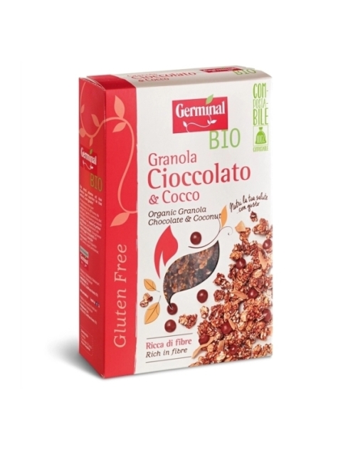 Germinal Bio Granola Cioccolato&Cocco bezglutenowa granola czekolada i kokos 275 g
