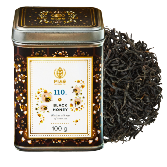 Piag Tea Black Honey N°110 herbata czarna z miodowym akcentem 100 g + puszka