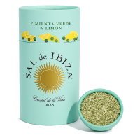 Sal de Ibiza Pimienta Verde & Limon sól morska granito z zielonym pieprzem i cytryną 85g