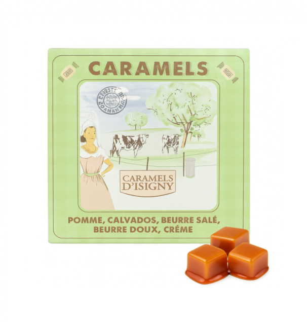 Isigny Ste Mère Soft Caramels Normandie mieszanka karmelków (małe pudełko) 75 g