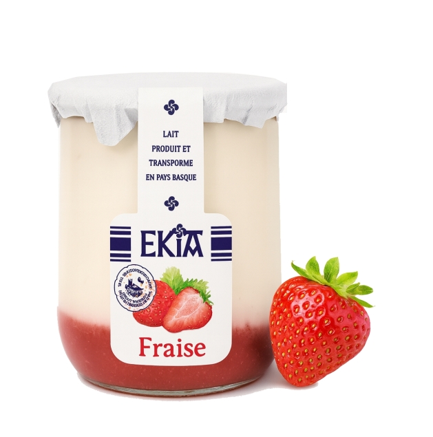 Bastidarra (marka EKIA) Yaourt Bic Fraise Pt Verre francuski jogurt truskawkowy 25 g