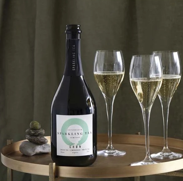 Copenhagen Sparkling Tea GRØN 5% herbata musująca - białe wino, trawa cytrynowa 0,75 l