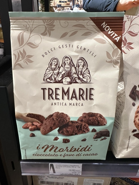 Tre Marie Morbidi cioccolato e fave di cacao - ciastka czekoladowe z ziarnami kakao 300 g