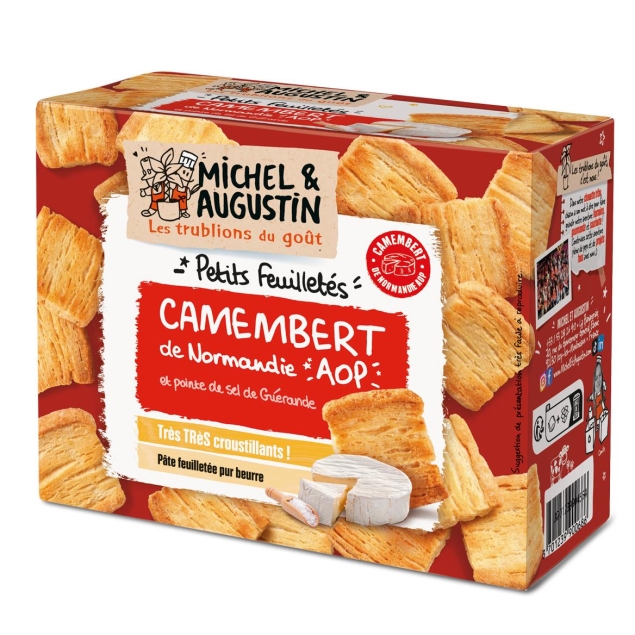 Michel & Augustin Camembert de Normandie ciastka francuskie serowe i szczyptą soli z Guérande 80 g