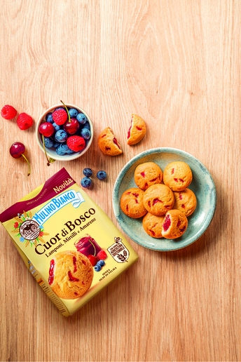 Mulino Bianco Cuor di Bosco - miękkie ciastka z nadzieniem owocowym 300 g