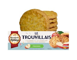 Biscuiterie de l'Abbaye Trouvillais Apple francuskie ciastka maślane z jabłkiem 150 g