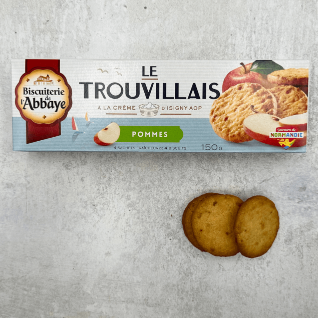 Biscuiterie de l'Abbaye Trouvillais Apple francuskie ciastka maślane z jabłkiem 150 g