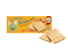 Biscuiterie de l'Abbaye Petits Normands caramel - herbatniki maślane (20% masła) z karmelem 140 g