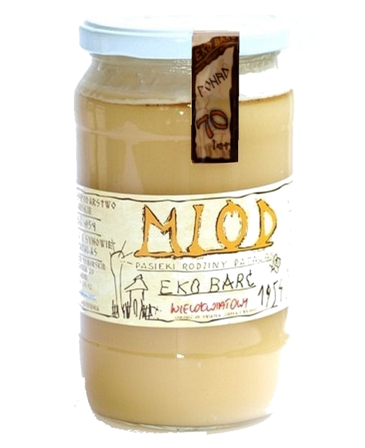 Eko Barć Miód Wielokwiatowy - miód z nektarów wielu gatunków kwiatów 1 kg kopia