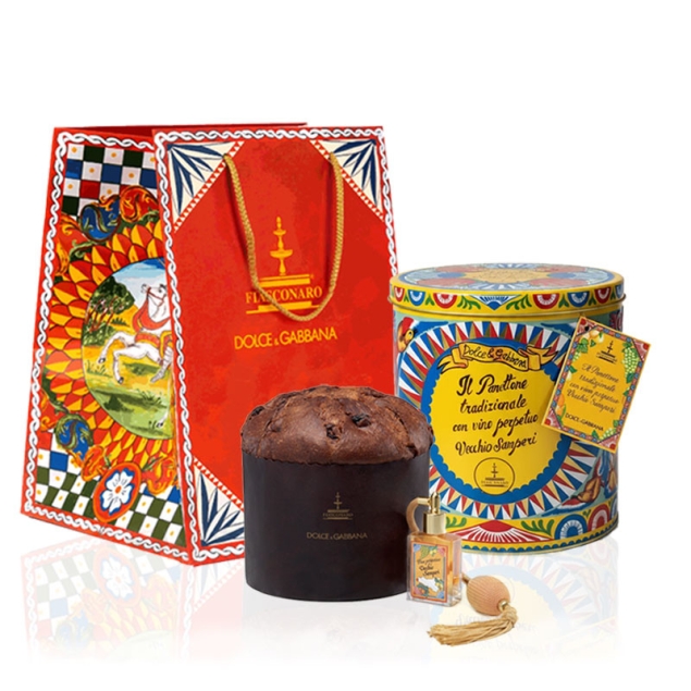 Dolce & Gabbana Panettone Tradizionale con Vino Perpetuo włoska babka z sycylijskim winem 1 kg