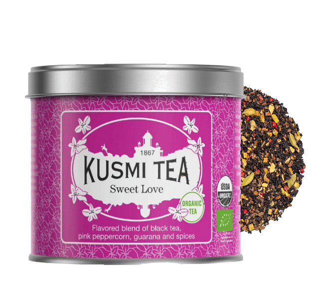 Kusmi Tea Sweet Love BIO - herbata czarna z różowym pieprzem i przyprawami 100 g