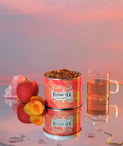Kusmi Tea Aqua Summer - herbata owocowa z hibiskusem, brzoskwinią i morelą BIO 100 g