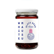 White Mausu Black Bean Rayu - rzemieślniczy olej chilli z czarnymi ziarnami soi 240 g