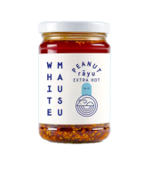 White Mausu Peanut Rayu Extra Hot – rzemieślniczy ostry olej chilli z orzeszkami ziemnymi 240 g