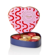 Venchi Valentine Small Heart Tin Box - mała puszka w kształcie serca z różnymi pralinami 48 g