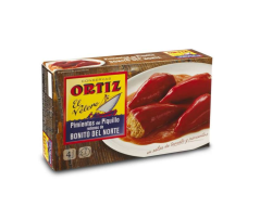 Ortiz Piquillo Peppers with White Tuna - papryczki nadziewane tuńczykiem (17%) w sosie pomidorowo-paprykowym 300 g