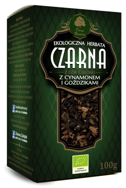 DARY NATURY Herbata Czarna Z Cynamonem I Goździkami Bio 100g