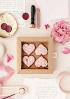 Iga Sarzyńska Walentynkowy zestaw różowy - artystyczne pierniczki "Zawsze Razem"