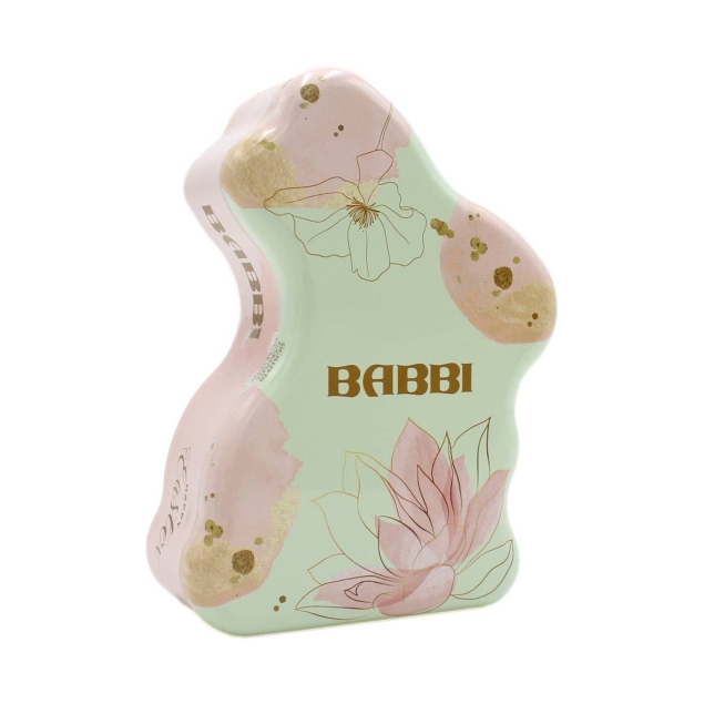 Babbi Coniglo Babbini e Cubon Easter Edition  - wafelki i praliny w metalowej puszce królik 86 g