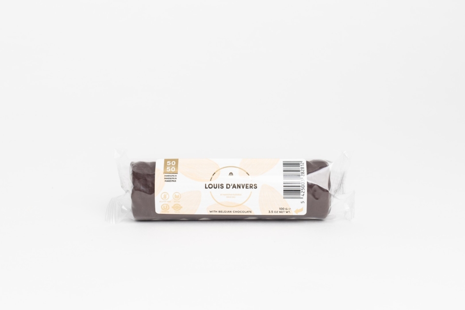 Massepain Sleeubus Louis d'Anvers Marzipan with Belgian Chocolate 50/50 - baton marcepanowy w belgijskiej czekoladzie 100 g