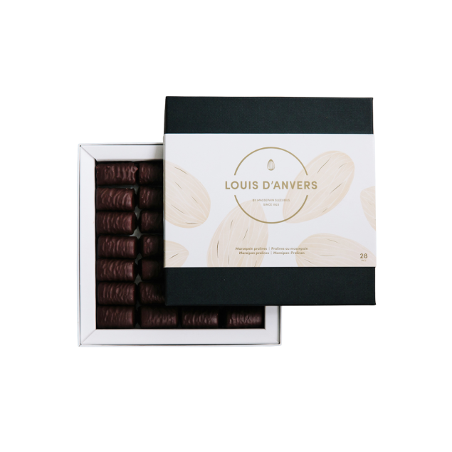 Massepain Sleeubus Louis d’Anvers Marzipan Pralines in Belgian Chocolate - praliny z marcepanem w belgijskiej czekoladzie 400 g