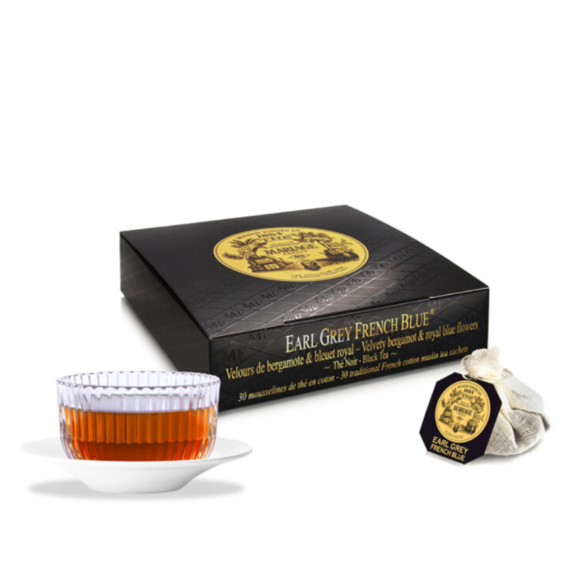 Mariage Freres Earl Grey French Blue - herbata czarna w okrągłych francuskich saszetkach z muślinu (30 saszetek)