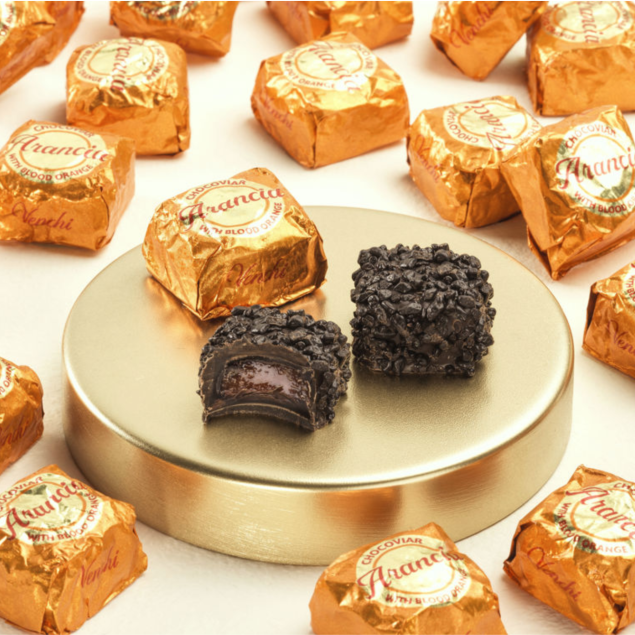Venchi Chocoviar Arancia - pralina z nadzieniem z czerwonej pomarańczy sycylijskiej 21 g (1 sztuka)