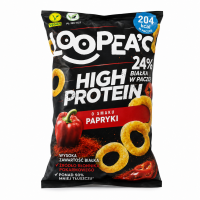 Zdrowidło Loopea's High Protein Paprica - chrupki wysokobiałkowe z soczewicy, paprykowe 50 g