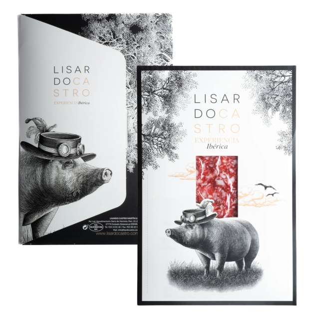 Lisardo Castro Iberian acorn fed salchichon - hiszpańska dojrzewająca kiełbasa iberyjska w plastrach 100 g