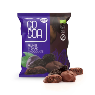 Cocoa Prunes in Dark Chocolate - śliwki kalifornijskie w czekoladzie ciemnej BIO 70 g