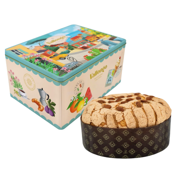 Vallongo Panettone – włoskie ciasto klasyczne z glazurą w puszce 1 kg