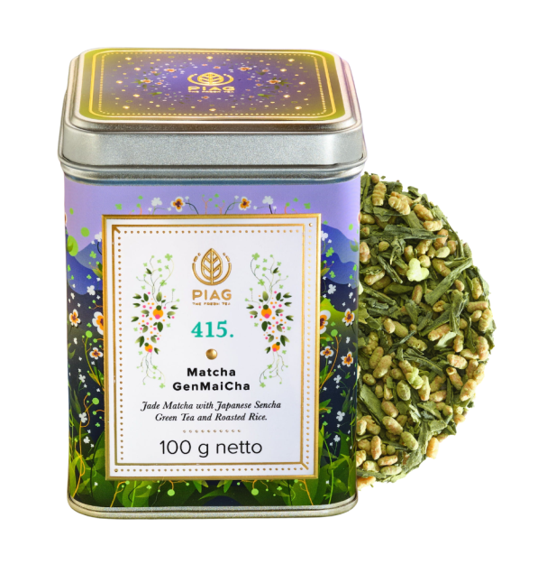 Piag Tea Matcha GenMaiCha N°415 – zielona herbata z ryżem w puszce 100 g