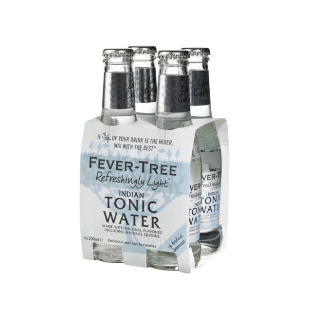 Fever Tree Refreshingly Light Tonic Water 4 x 200 ml