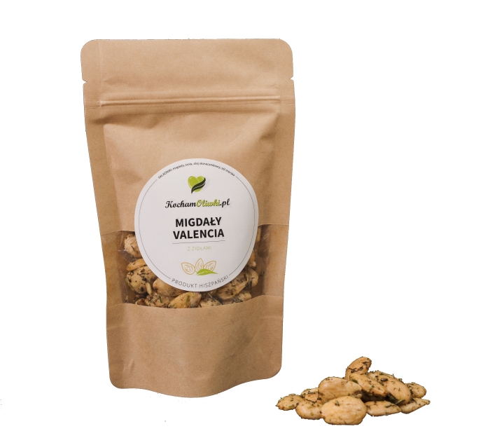 Kocham Oliwki Migdały Valencia z ziołami 100 g