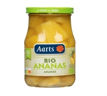 Aarts Ananas Kawałki Ananasa W Lekkim Syropie BIO 350g (190 g) (SŁOIK)