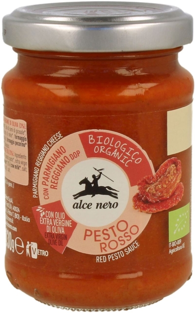 ALCE NERO Pesto Czerwone Z Suszonych Pomidorów Bio 130g