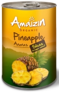 Amaizin Ananas plastry w soku własnym (puszka) Bio 400g