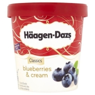 Haagen-dazs Blueberries Cream Pints 460 Ml