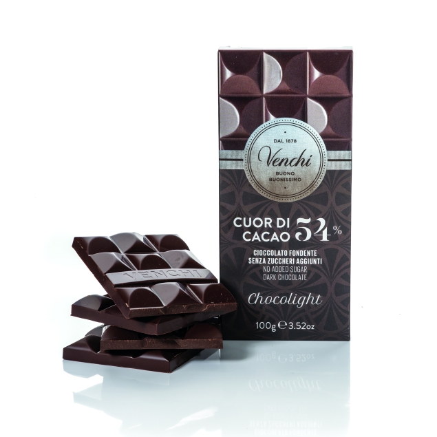 Venchi Dark Chocolate Bar 54% Chocolight (cuor Di Cacao 54%)