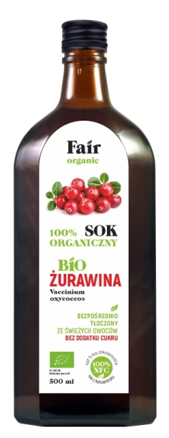 Fair Organic Sok Z Żurawiny Nfc Bio 500 Ml