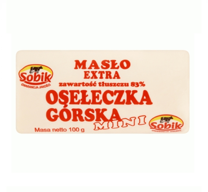 Sobik Osełeczka Górska - mini masło extra 82% tłuszczu 100 g
